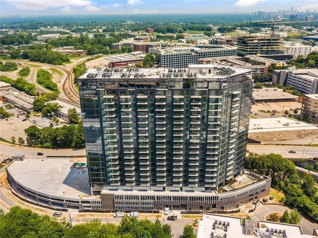 bird's eye view featuring a city view