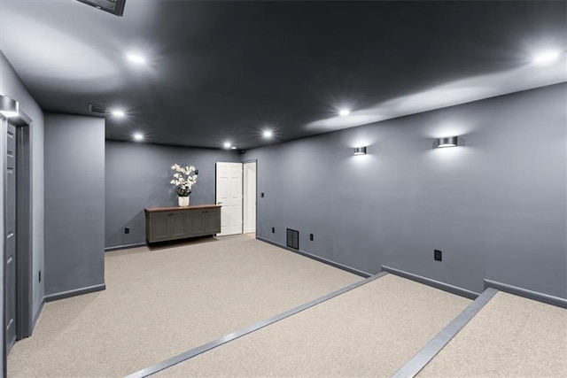 interior space with light colored carpet