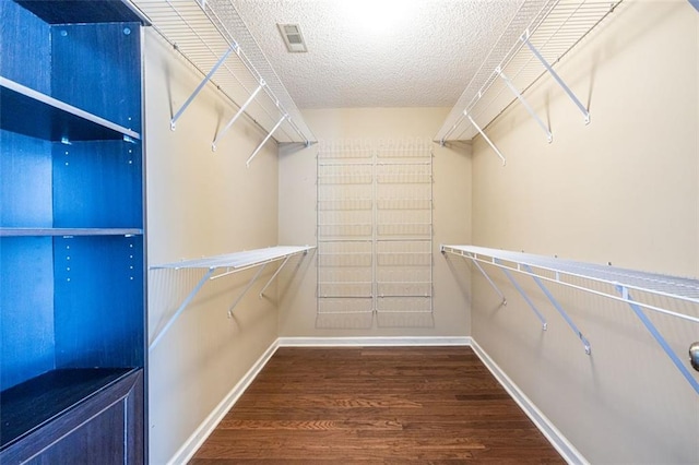 spacious closet with wood finished floors