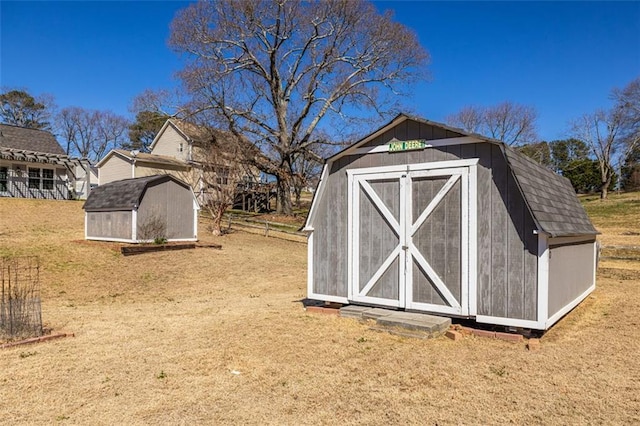 view of shed