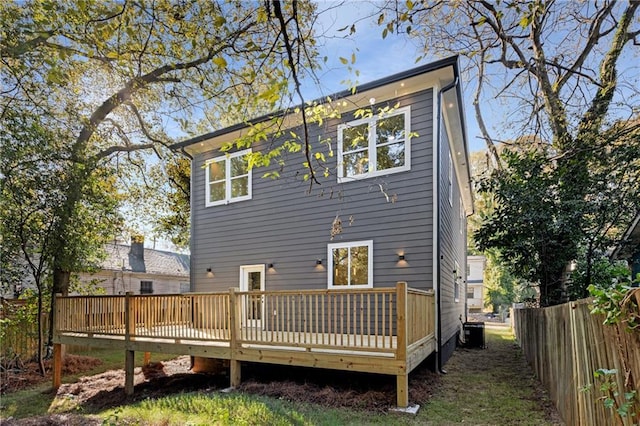 60 Newcastle St SW, Atlanta, GA 30314 - rear view of property featuring a wooden deck