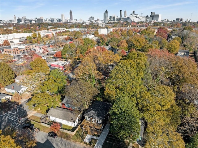 60 Newcastle St SW, Atlanta, GA 30314 - aerial view of property and surrounding area featuring skyline