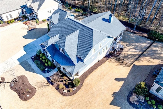 view from above of property