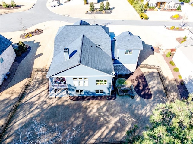 aerial view of residential area