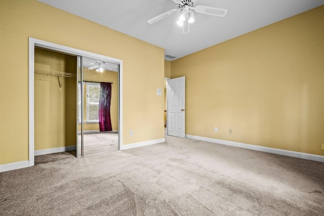 2610 Chadwick Rd, Marietta, GA 30066 - unfurnished bedroom featuring carpet floors, a closet, baseboards, and ceiling fan