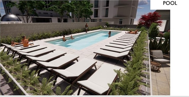 199 14th St NE Unit 1209, Atlanta, GA 30309 - community pool with a patio and a fenced backyard