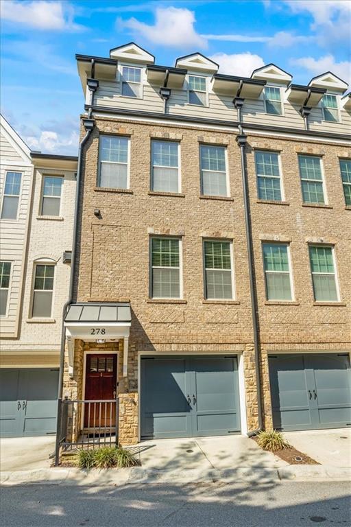 view of property with a garage