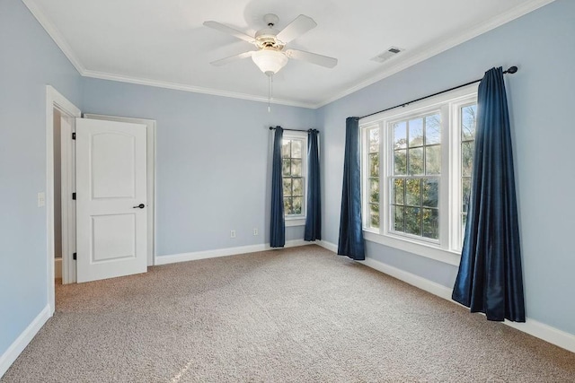 6225 Random Winds Blf, Gainesville, GA 30506 - unfurnished room with carpet flooring, ceiling fan, and ornamental molding