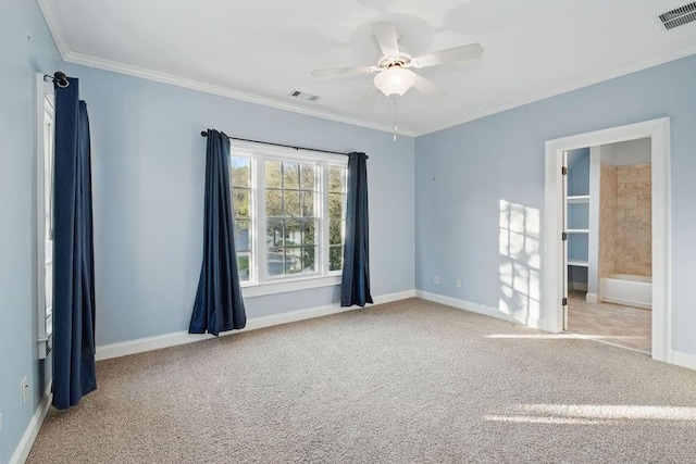 6225 Random Winds Blf, Gainesville, GA 30506 - carpeted empty room with ornamental molding and ceiling fan