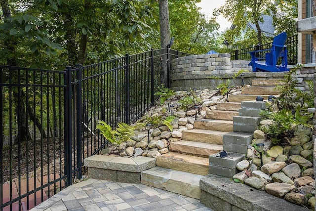 6225 Random Winds Blf, Gainesville, GA 30506 - view of yard with stairs and a gate