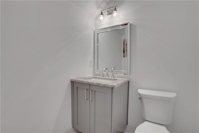 2620 Middle Coray Cir, Marietta, GA 30066 - half bath with baseboards, toilet, and vanity