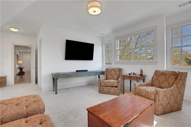 2620 Middle Coray Cir, Marietta, GA 30066 - living room featuring carpet flooring, baseboards, and visible vents