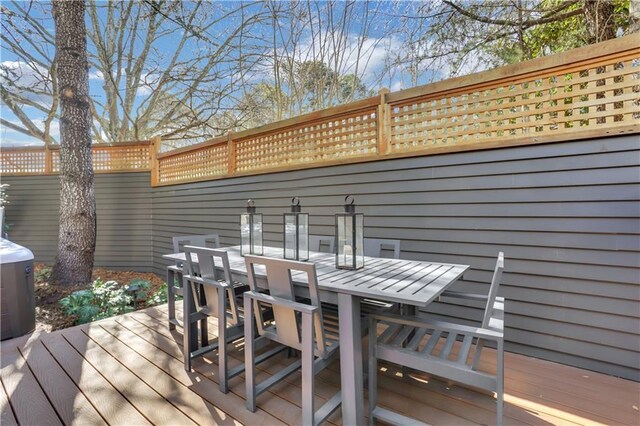 2620 Middle Coray Cir, Marietta, GA 30066 - wooden deck featuring outdoor dining area