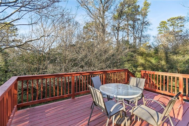 view of wooden terrace