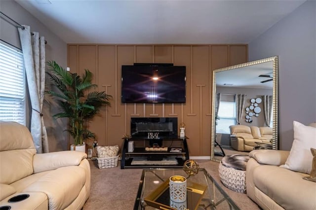 view of carpeted living room