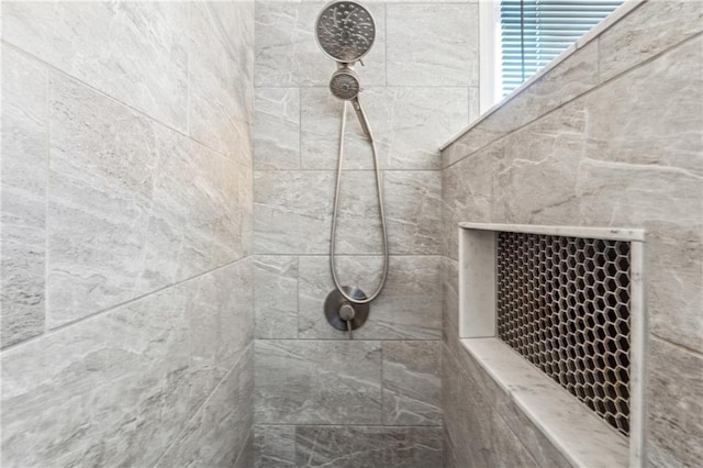 details with tiled shower