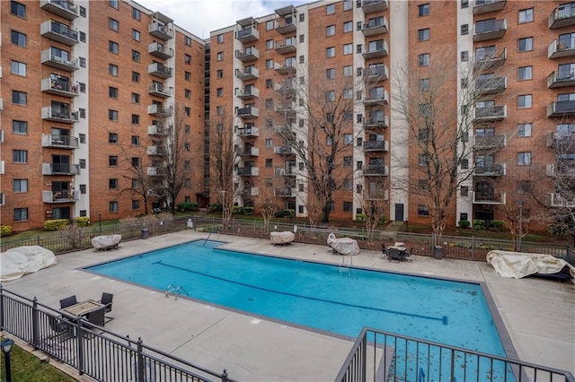 view of pool with a patio