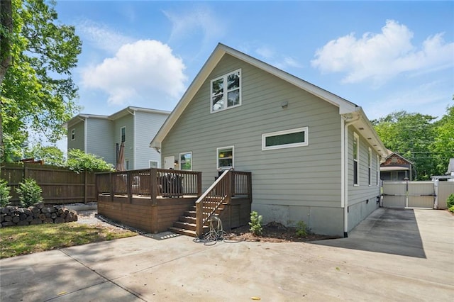 2610 Cheney St, East Point, GA 30344 - back of house featuring a patio area, a deck, and driveway
