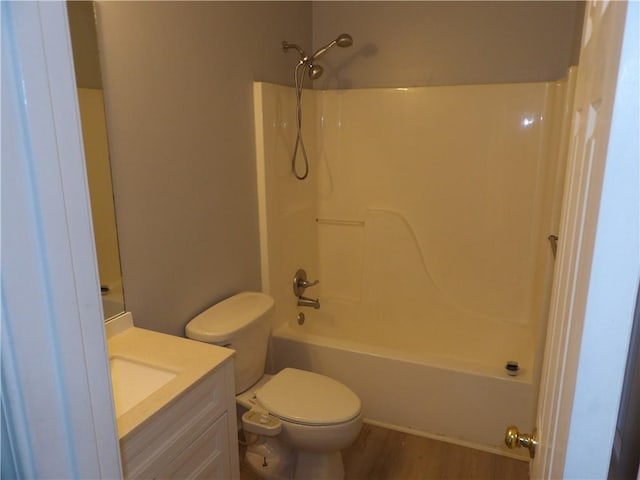 18 Greenmont Ct SW, Cartersville, GA 30120 - bathroom featuring vanity, toilet, shower / bath combination, and wood finished floors