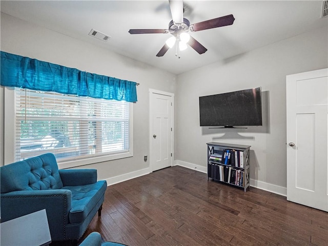224 Blackthorn Rd, Colbert, GA 30628 - sitting room featuring wood finished floors and ceiling fan