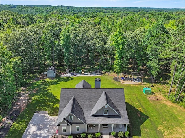 224 Blackthorn Rd, Colbert, GA 30628 - view from above of property featuring a forest