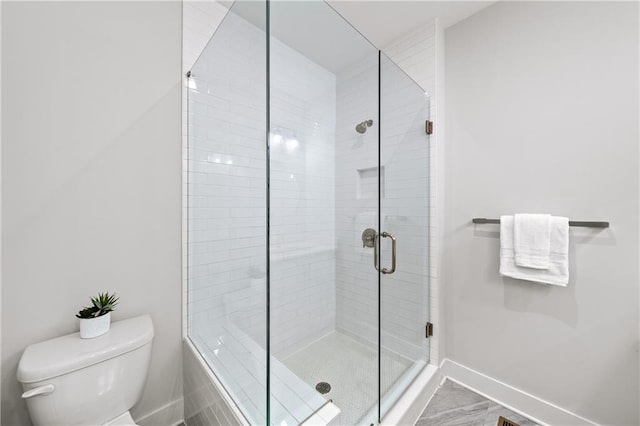 1247 Zucchini Cir SE, Atlanta, GA 30315 - full bathroom with toilet, a shower stall, and baseboards