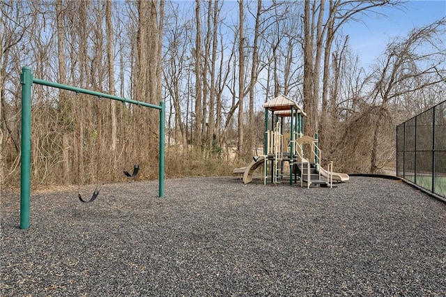 view of jungle gym