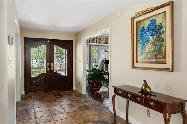 entryway with french doors