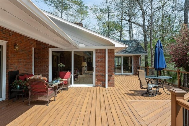 view of wooden deck