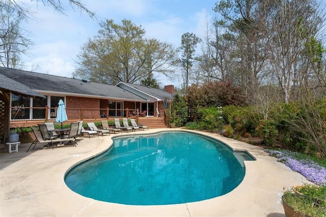 view of pool with a patio