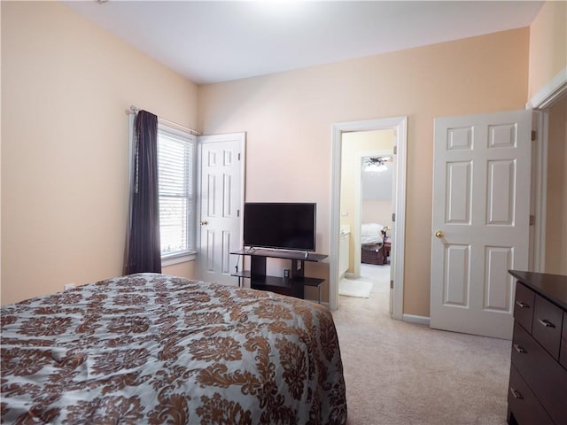 view of carpeted bedroom