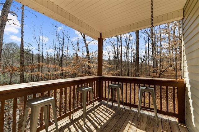 view of wooden terrace