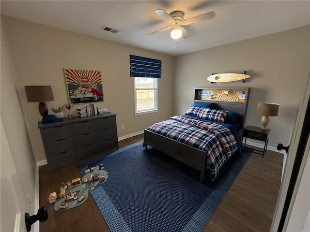 1929 Hazelwood Dr SE, Marietta, GA 30067 - bedroom with wood finished floors and ceiling fan