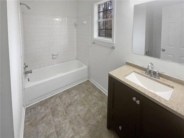 4727 Garden Hills Dr, Stone Mountain, GA 30083 - full bathroom featuring washtub / shower combination and vanity