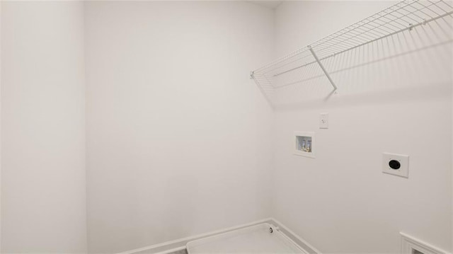 605 Lobelia Way, Locust Grove, GA 30248 - laundry room featuring washer hookup, electric dryer hookup, and baseboards