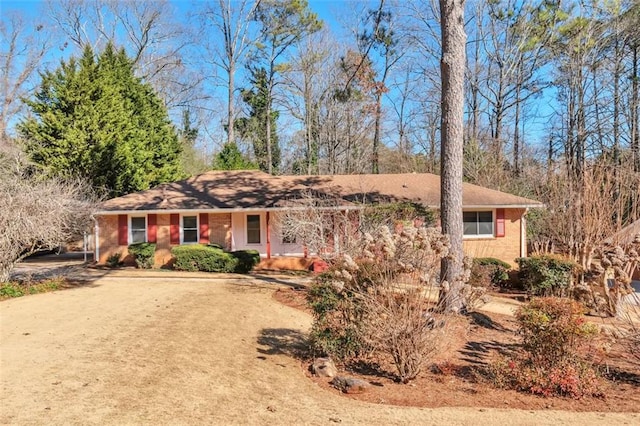 view of ranch-style home