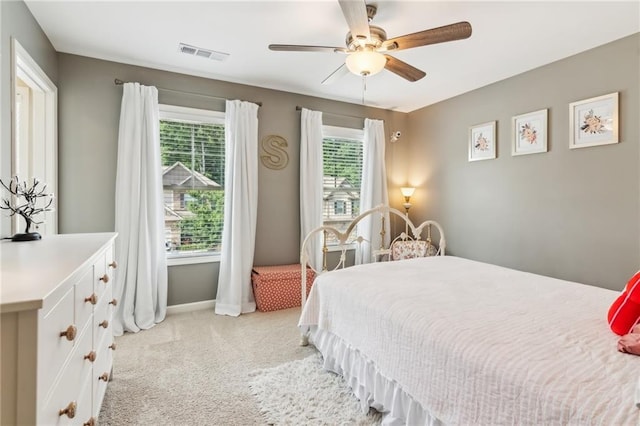 4020 Huron Dr, Cumming, GA 30028 - bedroom featuring light carpet and ceiling fan