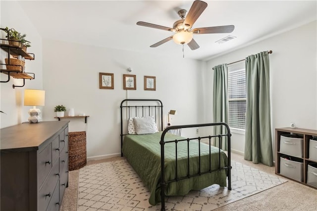 4020 Huron Dr, Cumming, GA 30028 - bedroom with light colored carpet and a ceiling fan
