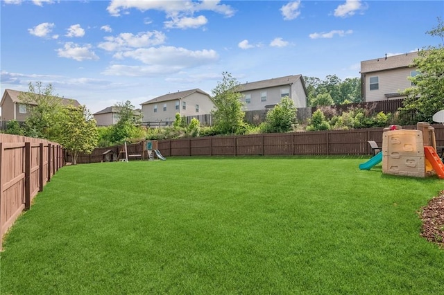4020 Huron Dr, Cumming, GA 30028 - fenced backyard featuring a playground and a residential view