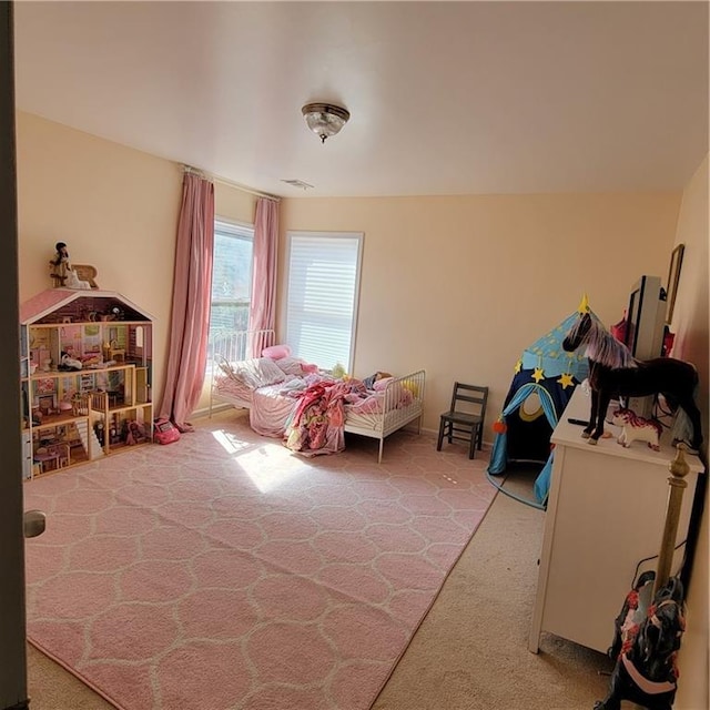 view of carpeted bedroom