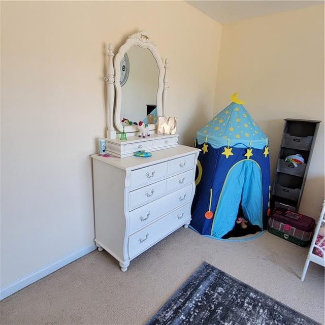 view of carpeted bedroom