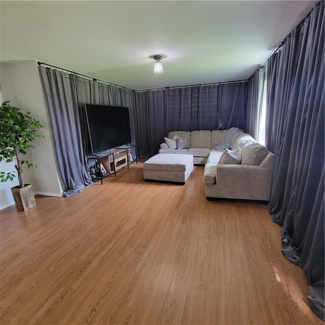 living room featuring hardwood / wood-style flooring