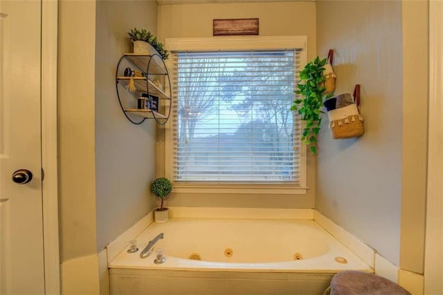 bathroom with a bathing tub