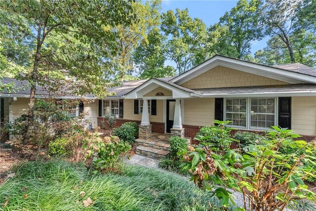 view of front of home with a porch