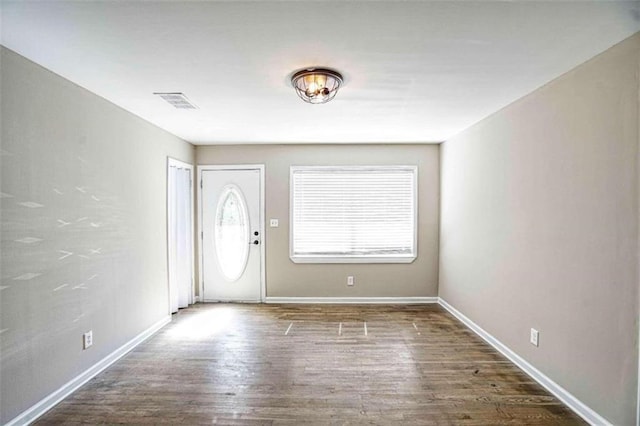 entryway featuring dark hardwood / wood-style floors