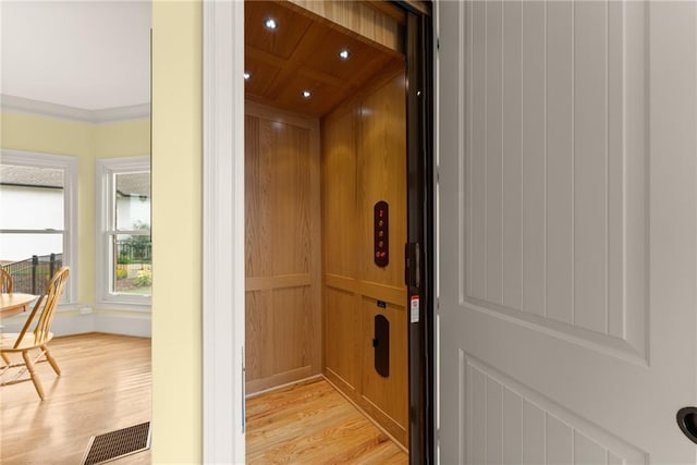4645 Manor Dr, Gainesville, GA 30506 - elevator with wood finished floors and recessed lighting