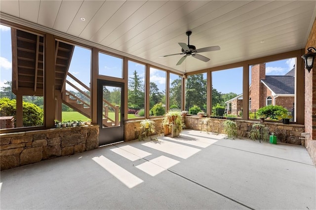 4645 Manor Dr, Gainesville, GA 30506 - unfurnished sunroom with ceiling fan