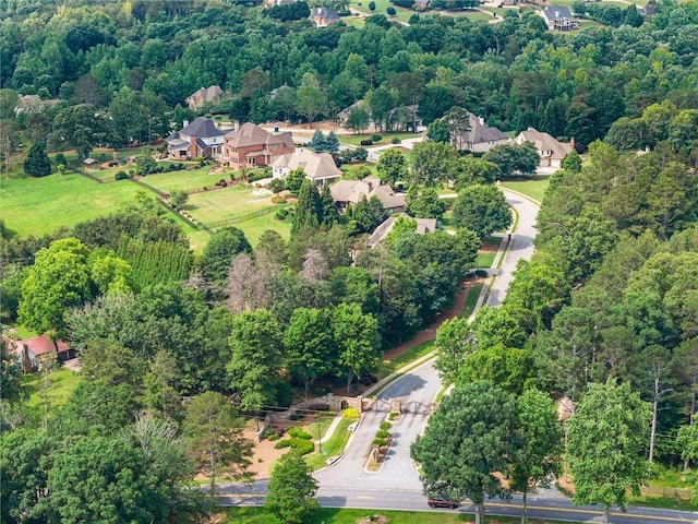 4645 Manor Dr, Gainesville, GA 30506 - aerial overview of property's location featuring a heavily wooded area and nearby suburban area