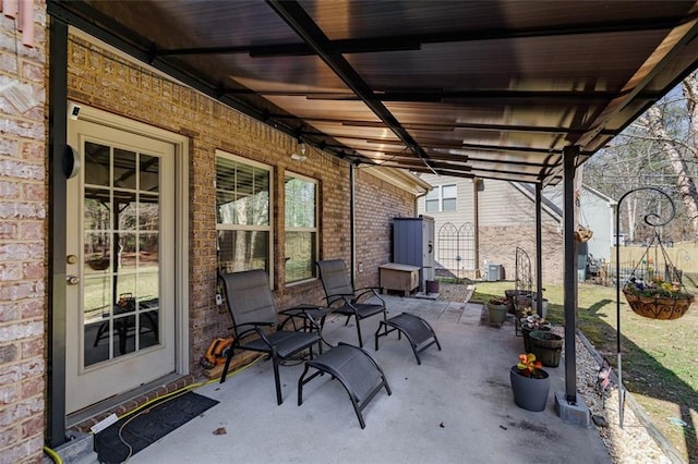 view of patio / terrace featuring central AC