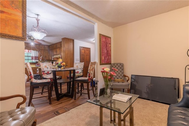 265 Forest Lake Dr, Covington, GA 30016 - living area featuring wood finished floors and ceiling fan